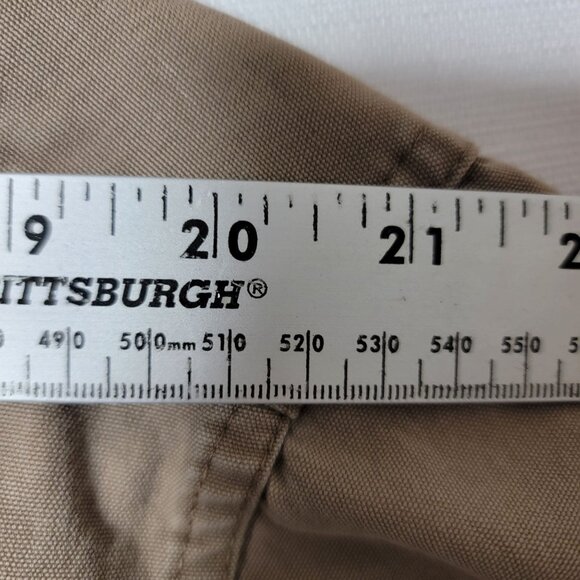 Cabelas Mens Shirt Sz L Button Down Short Sleeve Khaki Tan Classic Outdoor Wear - Picture 6 of 14